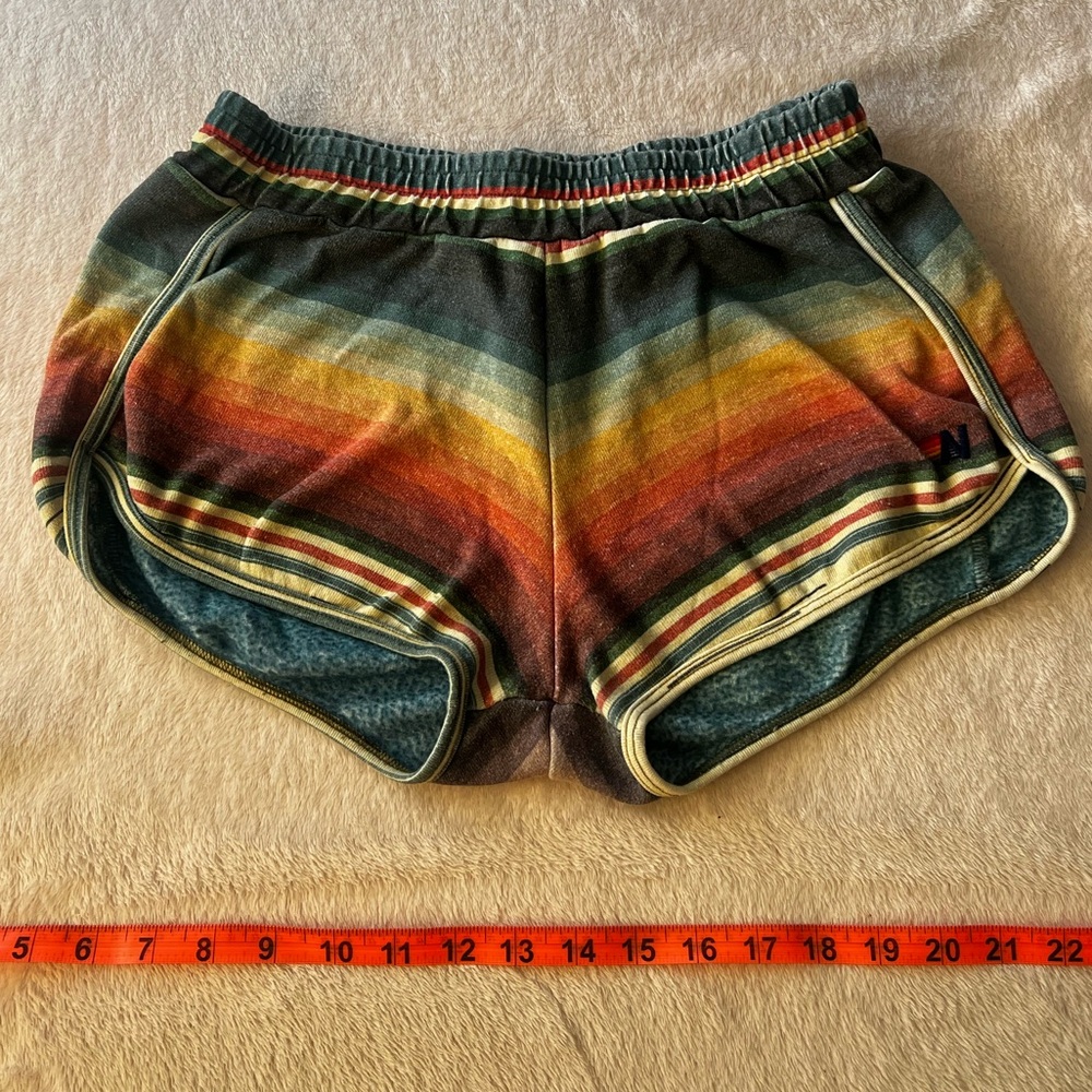 Aviator Nation Blue Tulum Serape Print Shorts